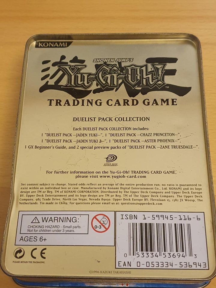 Samlekort, Yu-GI-OH Samledåse og kort - 1996