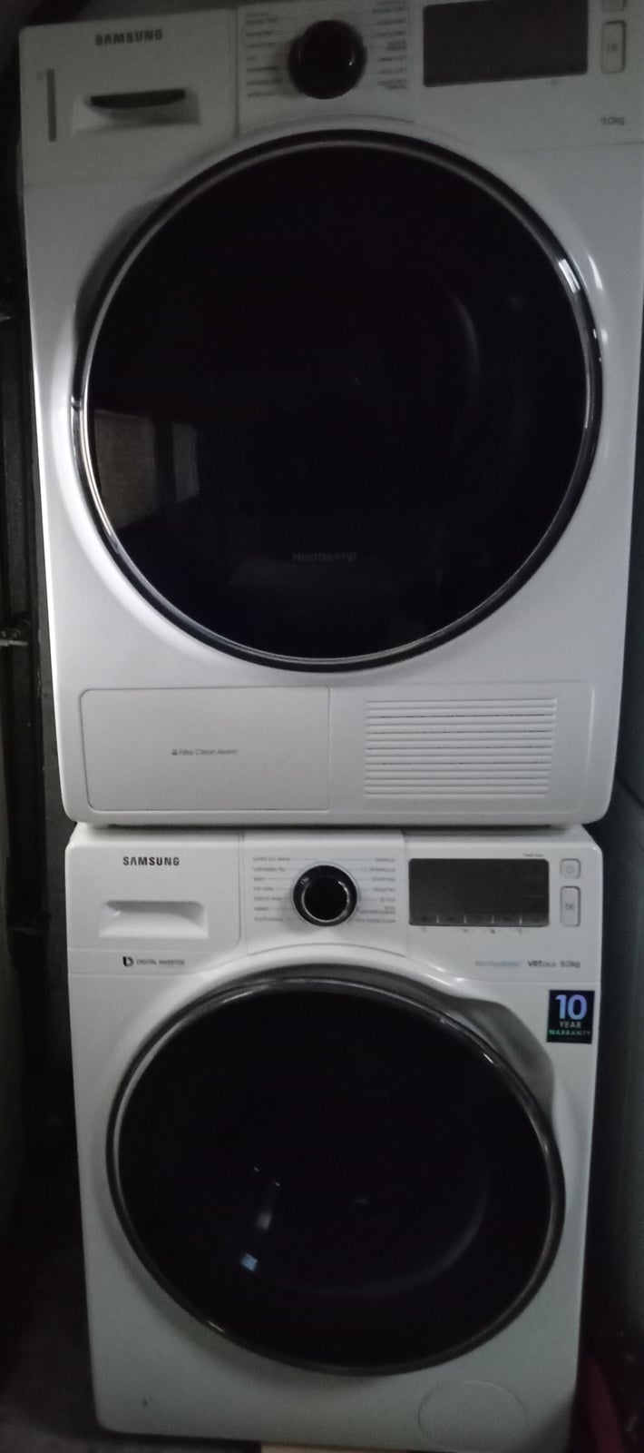 Samsung vaskemaskine, WW80H7600EW/EE, frontbetjent