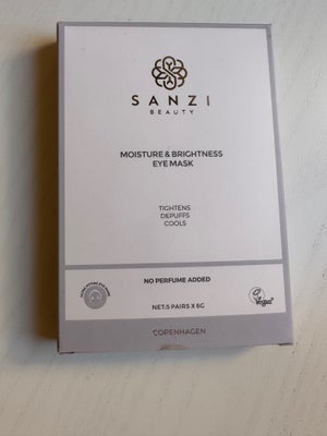 Ansigtspleje, Eyemask , Sanzi Beauty, Eyemask øjenmasker 2 stk. x 5. Ny og uåbnet emballage. Uden ti