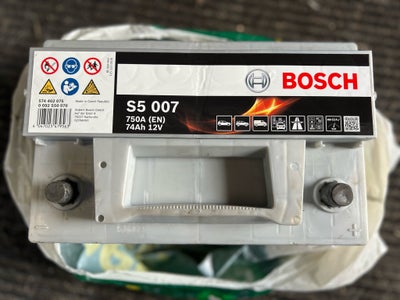 Bilbatteri, Bosch, bosch s5 007 74ah 750a 12v som nyt.