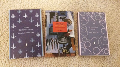 Great Expectations, Fair Play, Mansfield Park, Charles Dickens, Tove Jansson, Jane Austen, genre: an