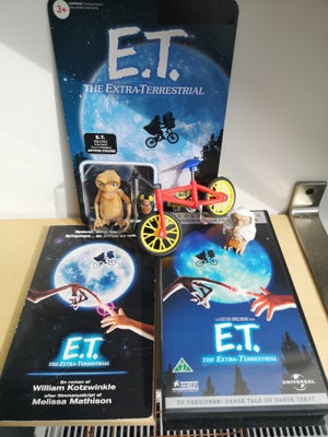 Legetøj, E.T Lot. 1 vhs film, 1 bog, 2 figurer, 1 bmx cykel.