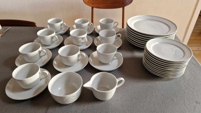Porcelæn, Kaffekop, underkop, kagetallerken, frokosttallerk, Royal Copenhagen Gemma, Ældre Royal Cop