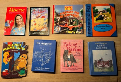 Bamse, Postmand Per, Emil fra Lønneberg, Åh Abe, Astrid Lindgren, Blandede børnebøger sælges for 10.