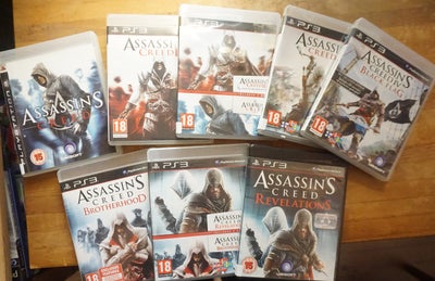 Flere Assassins Creed spil, PS3, Assassin's Creed AC spil til PS3 for mellem 40 og 75 kroner stykket