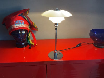 PH, PH 2/1 crome bordlampe, bordlampe, Meget flot PH 2/1 bordlampe uden skår ridser eller andet med 