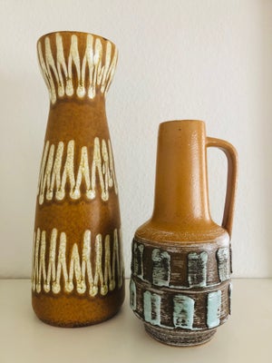 Keramik, Vaser, West Germany, 2 smukke vaser fra West Germany. 
Den højeste vase måler 32 cm. Den fr