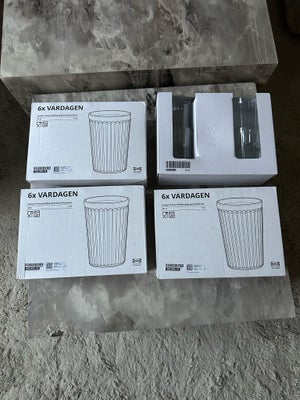 Glas, Vand glas, Glas på 20cl sælges fra Ikea. 
140kr for alle 4 pakker 

Kan hentes i Hvidovre elle