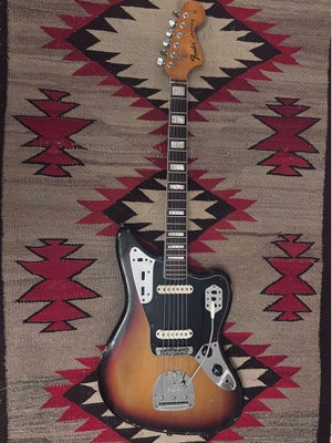 Elguitar, Fender Jaguar, Vintage Fender Jaguar fra 1975, original finish - sunburst med orig. sort s