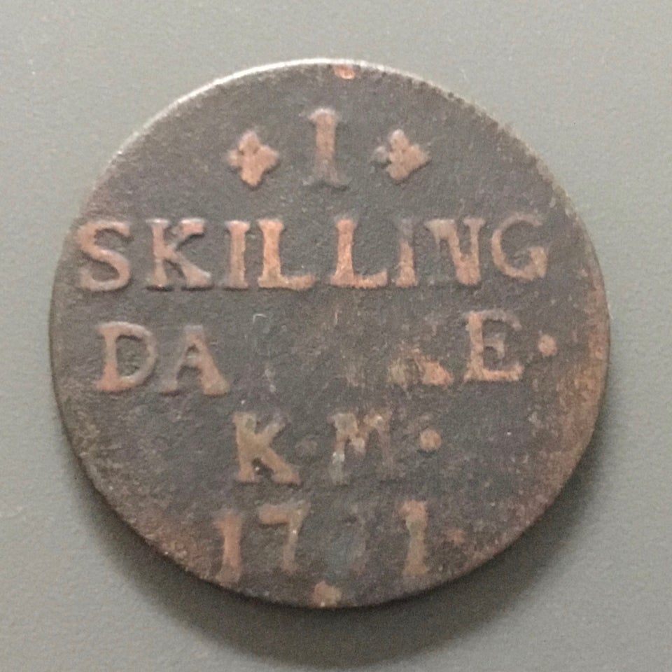 Danmark, mønter, 1 skilling Danske