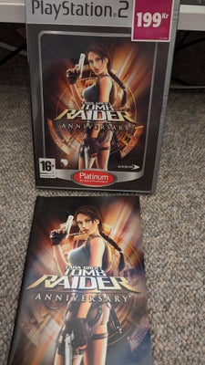 Lara Croft Tomb raider anniversary, PS2, adventure, Perfekt stand med manual