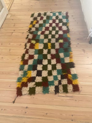 Løse tæpper, Uld, b: 75 l: 170, Super fint vintage tæppe fra Marokko.
Kan vaskes i maskine.