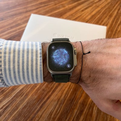 Smartwatch, Apple, Watch Ultra 1 - Titanium Case - Green Alpine Loop - Cellular LTE - nulstillet og 