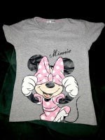 Bluse, 134 / 140 t-shirt grå bluse Minnie Mouse trøje , Som ny