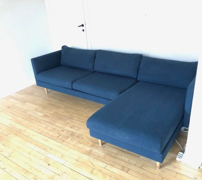 Sofa, uld, 3 pers., Kvalitets 3-personers sofa med chaiselong. Sofaen er for nylig blevet renset, så