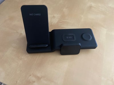 Oplader, t. iPhone, ABK-C100, Perfekt, Charging station med ur til: iPhone trådløs, Apple Watch tråd