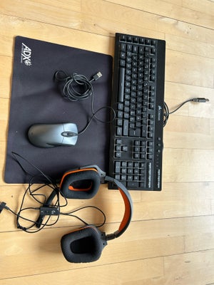 Gaming, Corsair, Logitech, Microsoft, ADX, Flere, God, Corsair gaming keyboard. 
Microsoft mus 
ADX 