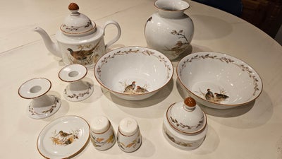 Porcelæn, Skål vase salt og pebersæt assiet sukkerskål, Mads Stage, Diverse dele til stellet sælges.