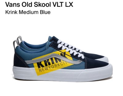Sneakers, Vans Old School VLT LX x Krink NYC, str. 45,  Mørkeblå/lyseblå,  Ruskind & lærred,  Ubrugt