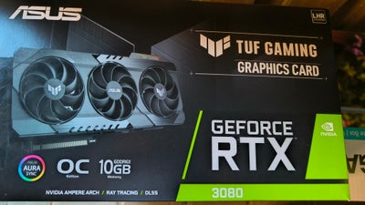 GeForce RTX 3080 Asus TUF RTX 3080, 10 GB RAM, Perfekt, Asus TUF RTX 3080, som er brugt minimalt og 