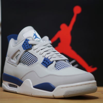 Sneakers, Air Jordan , str. 43,  Grå & blå,  Ubrugt, Jeg sælger disse super fede Nike Air Jordan 4 “