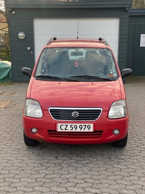 Suzuki Wagon R+, 1,3 GL +, Benzin, 2001, km 263000, rød, træk, ABS, airbag, 5-dørs, centrallås, star