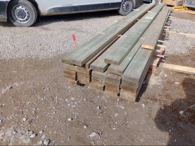 Tømmer, Trykimprægneret træ, Overskud fra byggesag 45x145 4.2 meter trykimprægneret træ. høvlet med 