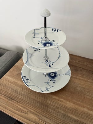 Porcelæn, Kageopsats, Royal Copenhagen, Royal Copenhagen blå mega riflet kageopsats
Ny 