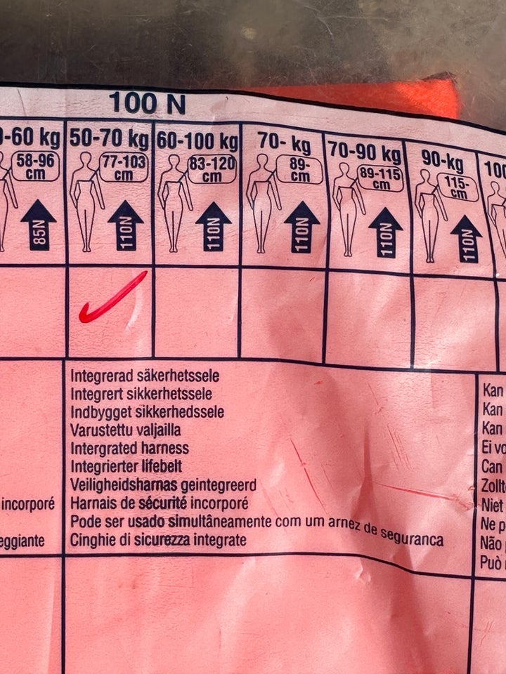 Redningsvest, Baltic, str. 50-70 kg.