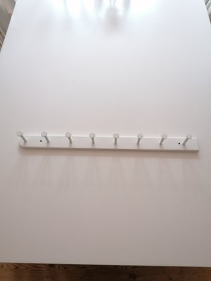 Knagerække, Ikea, 56cm, hvid metal
