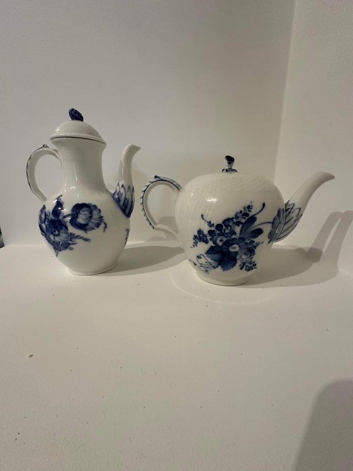Porcelæn, Blå Blomst te & kaffekande , Royal Copenhagen