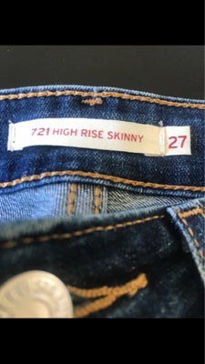 Jeans, Levis, str. 27,  Blå, Sælger disse Levis cowboybukser High rise skinny i str. 27 ben længde 3