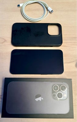 iPhone 13 Pro, 256 GB, sort, Perfekt, iPhone 13 Pro 256GB Graphite (sort) sælges.
Telefonen er nærme