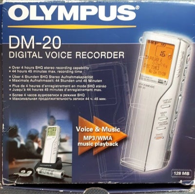 MP3 recorder, Olympus DM-20 Digital Voice & Music – dba.dk – Køb