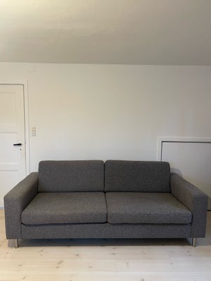 Sofa, stof, 3 pers. , Bolia, Ældre velholdt Bolia sofa med gråt stof og stålben, 202 x 90 cm