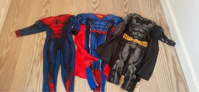Udklædningstøj, Marvel, H&M, Batman supermand og spiserman, sælges gerne samlet