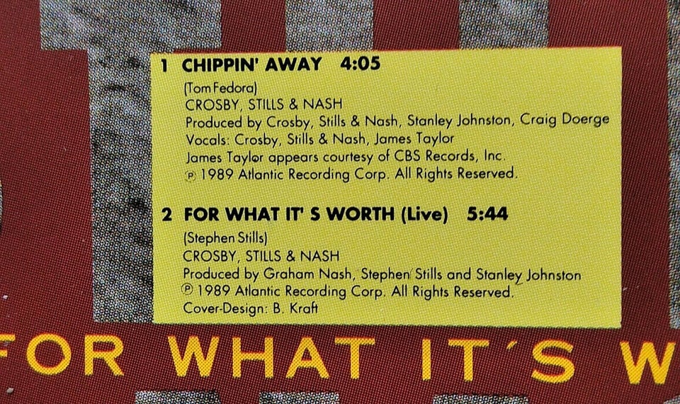 Crosby,Stills & Nash m. James Taylor: Chipping away, rock