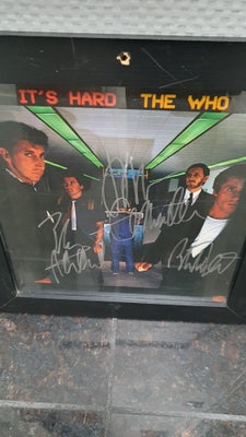 Autografer, The Who, LP i ramme med autografer fra The Who. Sælges for 2000 kr.