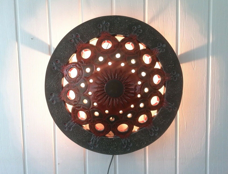 Keramik, XL Væglampe/ plafond, Norrman Motala 1975