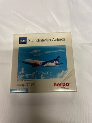 Modelfly, HERPA SAS B 737-600, skala 1/1500, SAS B 737-600 1/1500 ( Flot )