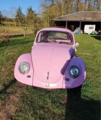 VW 113, Benzin, 1966, km 123456, lyserød, 2-dørs, uden afgift, Volkswagen Bobbel i lækker lyserød fa
