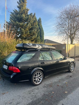 Saab 9-5, 2,0 t Griffin SportCombi aut., Benzin, aut. 2009, km 338000, sortmetal, træk, klimaanlæg, 