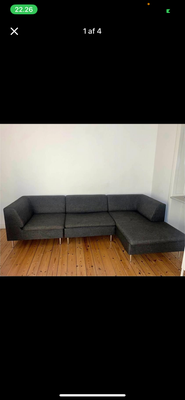 Sofa, stof, 3 pers., Mørkegrå højrevendt modulsofa fra mærket Winther Design. 

Mål: 

Længde: 270cm