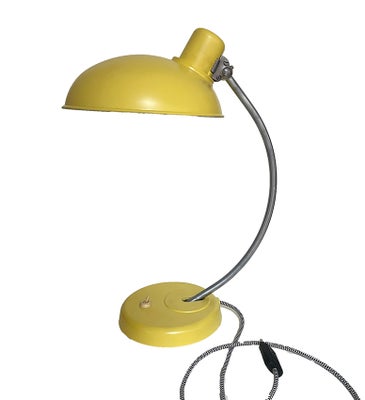 Anden bordlampe,  Helion Arnstadt, Bauhause bakelit Industri lampe fra 1950 fra Helion Arnstadt.
Far