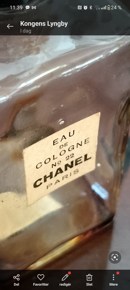 Parfume, Chanel no 22 Vintage glas flaske