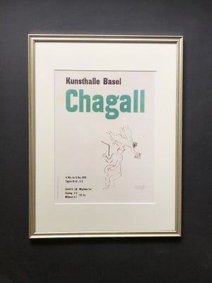 Indrammet Chagall-billede, Chagall, Vintage