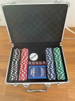 Poker-spil, Poker-spil, andet spil, Poker-spil /poker-kuffert med 200 jetoner - der er kun 1 spil ko
