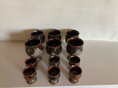 Keramik, Drikke pokaler, Helle Allpass, Retro 
12 styk keramik pokaler lavet af Helle Allpass
6 stk 