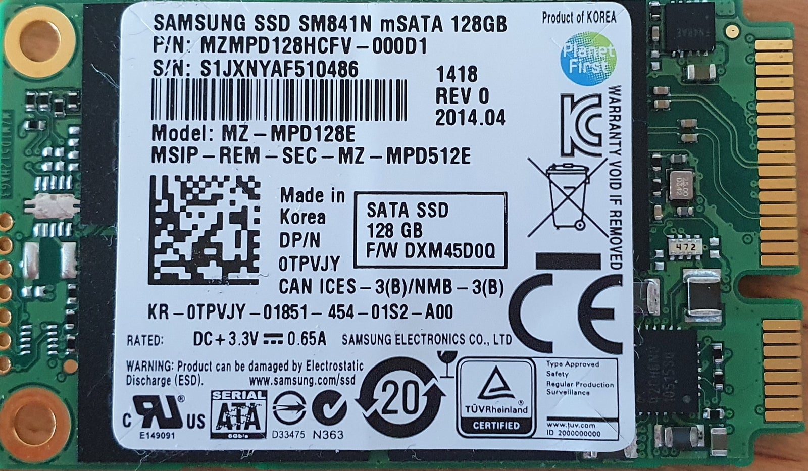 død udtrykkeligt Amorous SAMSUNG 128 GB mSATA SSD, 128 GB, - dba.dk - Køb og Salg af Nyt og Brugt