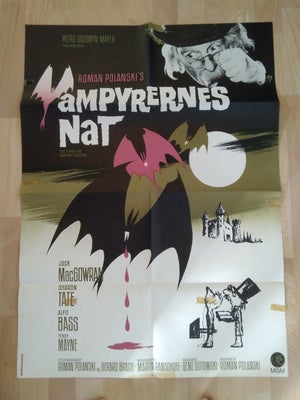 Vampyrernes nat original biografplakat, b: 62 h: 85, Vampyrernes nat original biografplakat. Kan sen